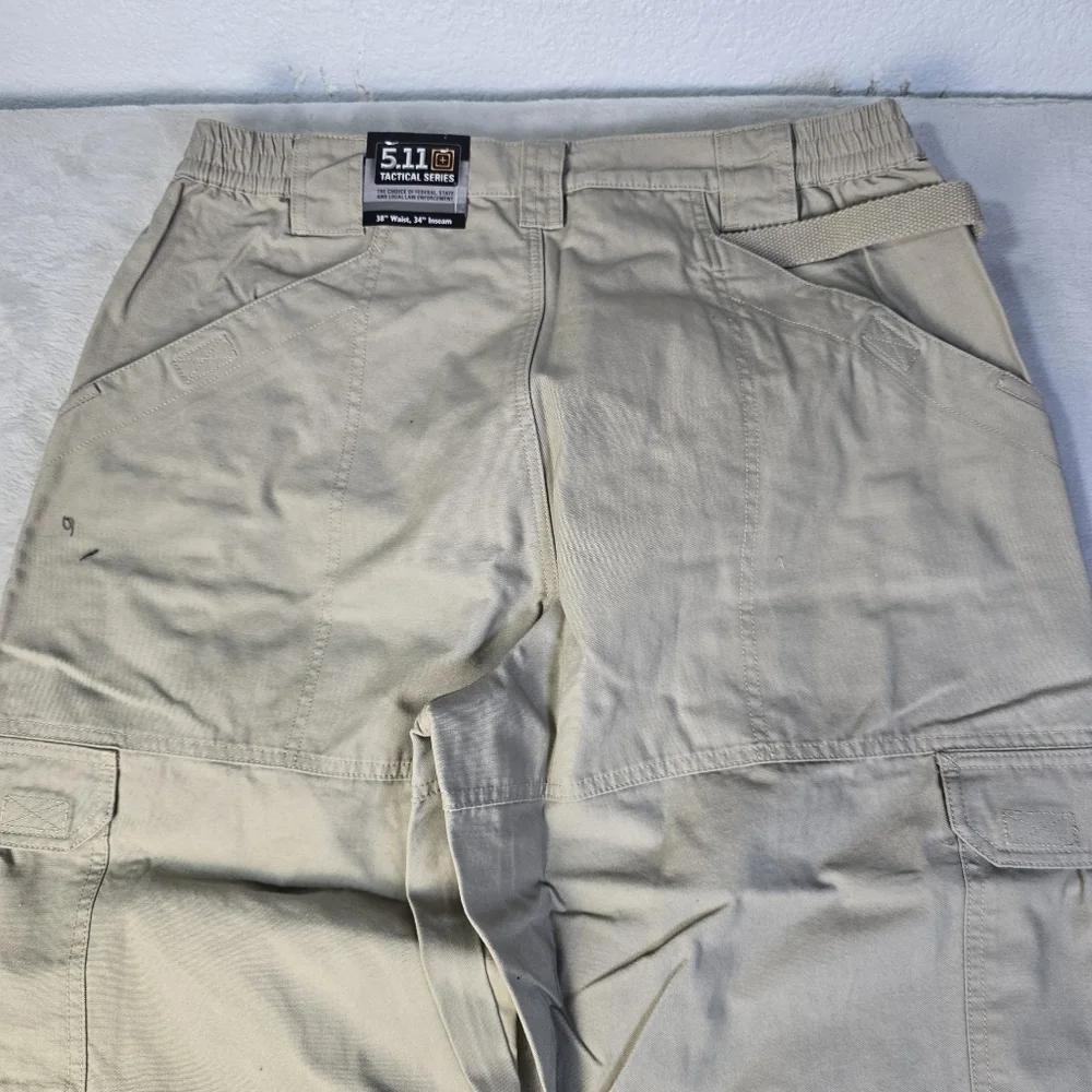 5.11 Tactical Series Cotton Canvas Mens  Cargo Pants 38x34 36x34 Biege Tan